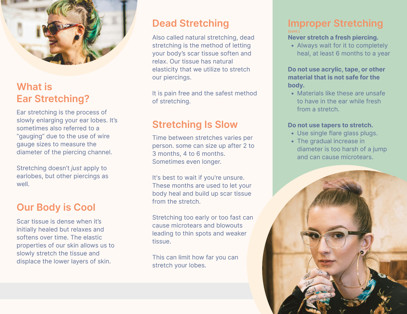 Inside of dead-stretching brochure.