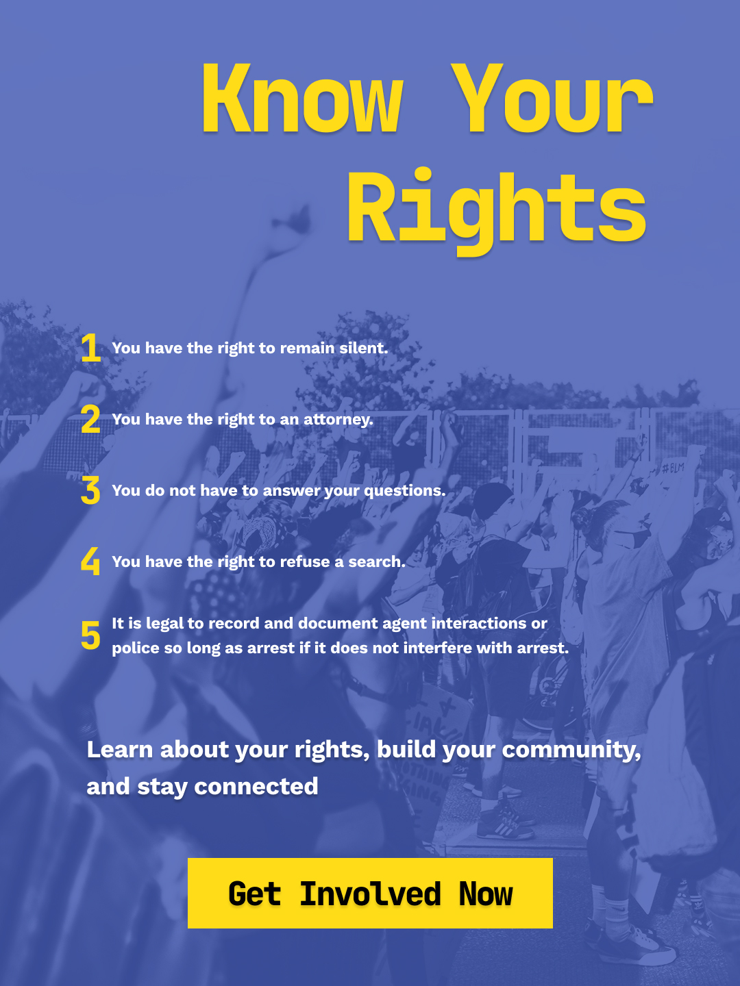 Know Your Rights poster.